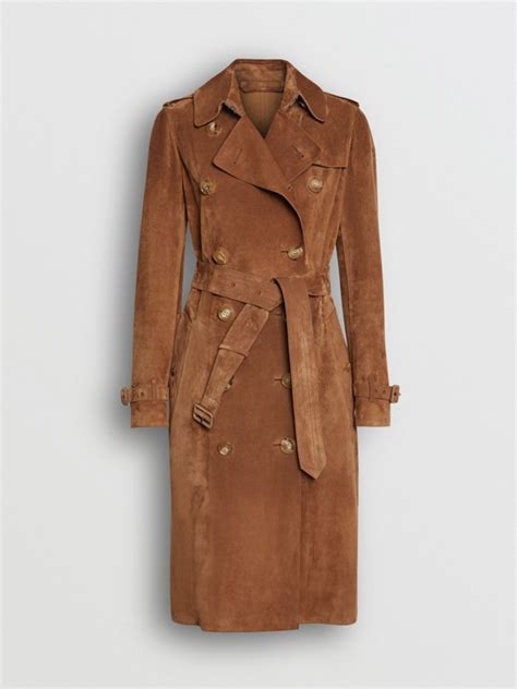 burberry suede trench coat|burberry trench coat outlet.